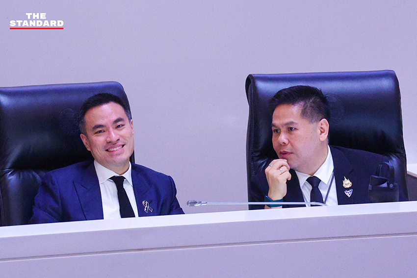 ภาพ นายกรัฐมนตรี อนุทิน ชาญวีรกูล แถลงนโยบายรัฐบาลต่อ ที่ประชุมรัฐสภา 19
