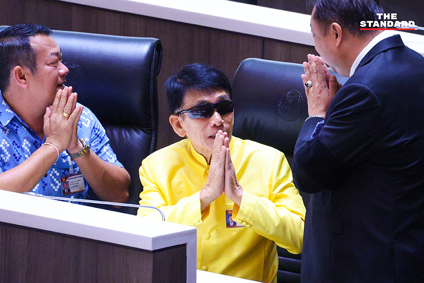ภาพ นายกรัฐมนตรี อนุทิน ชาญวีรกูล แถลงนโยบายรัฐบาลต่อ ที่ประชุมรัฐสภา 8