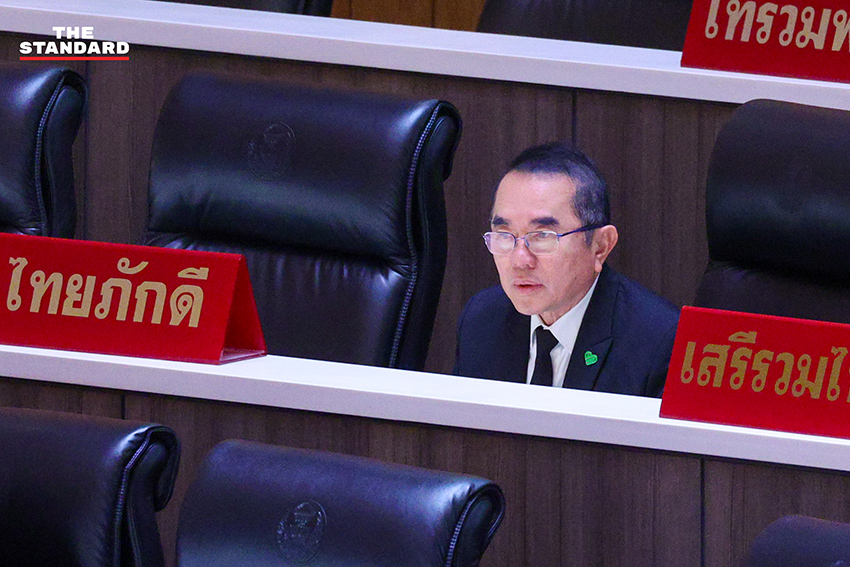 ภาพ นายกรัฐมนตรี อนุทิน ชาญวีรกูล แถลงนโยบายรัฐบาลต่อ ที่ประชุมรัฐสภา 9