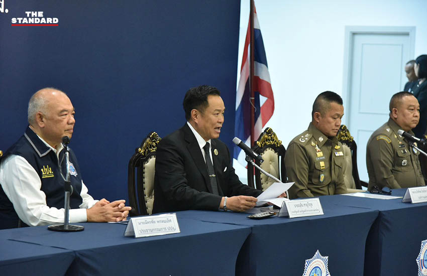 อนุทิน ชาญวีรกูล แถลงข่าวการยึดทรัพย์สินเครือข่ายสแกมเมอร์ข้ามชาติ 2