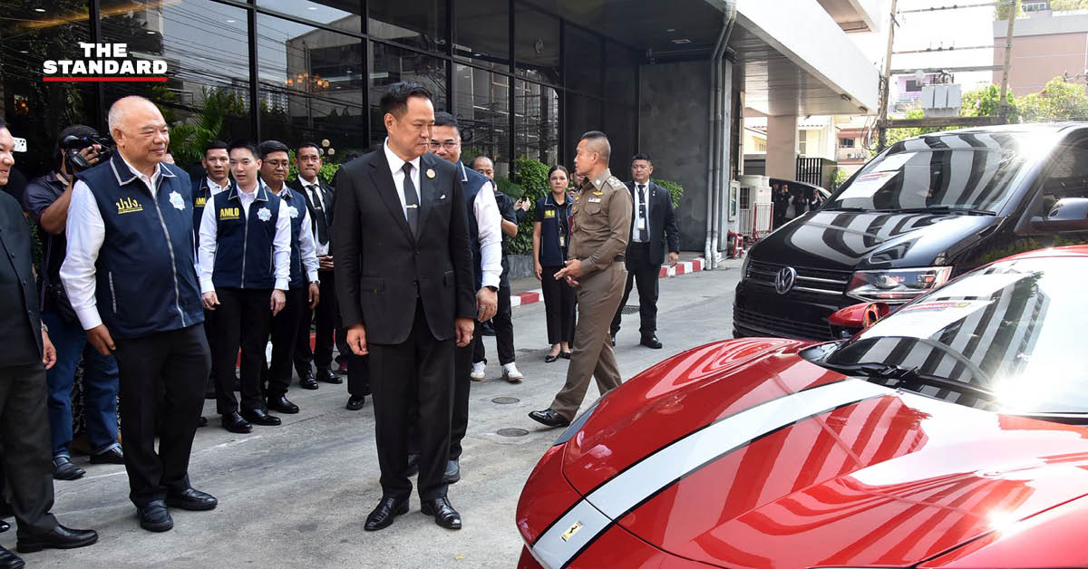 อนุทิน ชาญวีรกูล แถลงข่าวการยึดทรัพย์สินเครือข่ายสแกมเมอร์ข้ามชาติ