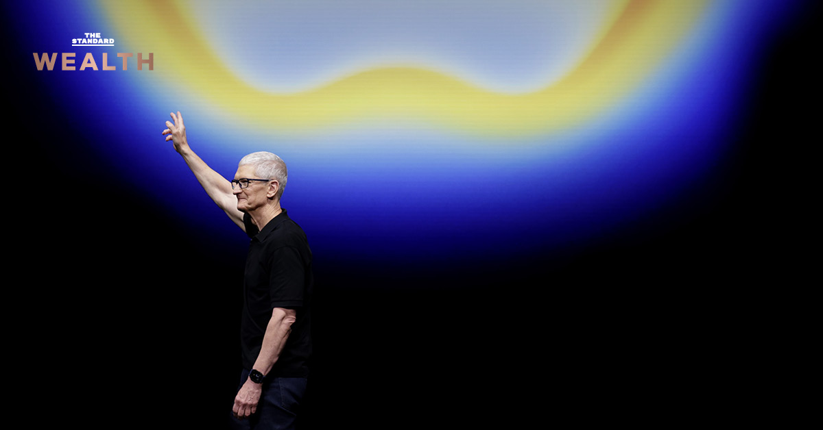 ทิม คุก ซีอีโอ Apple กำลังบรรยายบนเวที