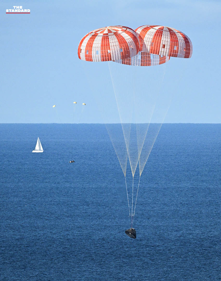 ภาพจรวด SLS ทะยานขึ้นสู่ อวกาศพร้อมยานโอไรออนในภารกิจ อาร์เทมิส 2 ของ NASA เพื่อมุ่งหน้าสู่ ดวงจันทร์ 4