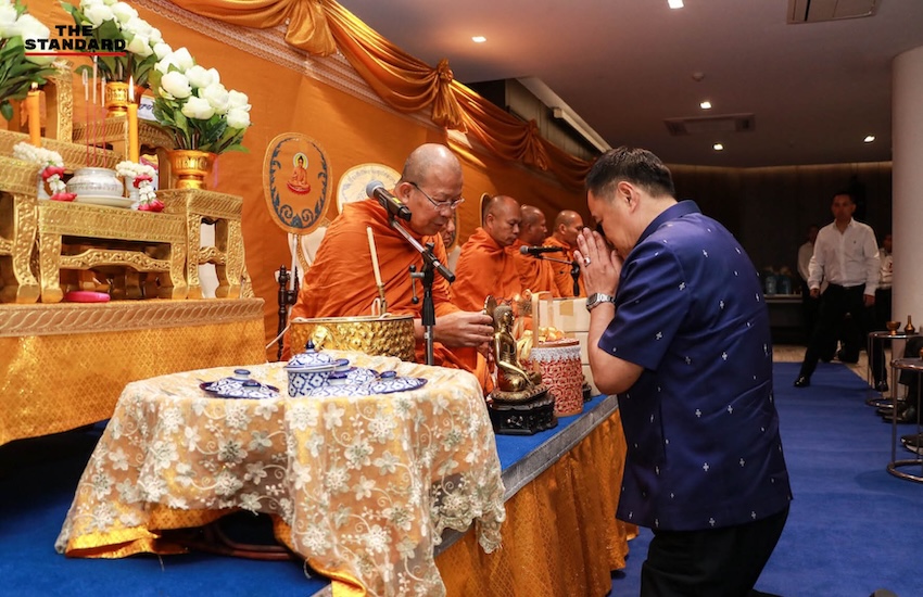 อนุทิน ชาญวีรกูล หัวหน้าพรรคภูมิใจไทย พร้อมแกนนำพรรค และจุลพันธ์ อมรวิวัฒน์ ร่วมพิธีทำบุญครบรอบ 18 ปี พรรคภูมิใจไทย 9