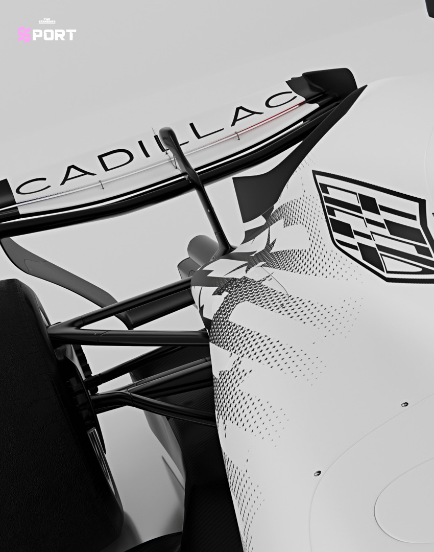 รถแข่ง F1 ของ แคดิลแลค ในลวดลายพิเศษฉลองโฮมเรซ ไมอามี จีพี ประดับธงชาติสหรัฐฯ 6