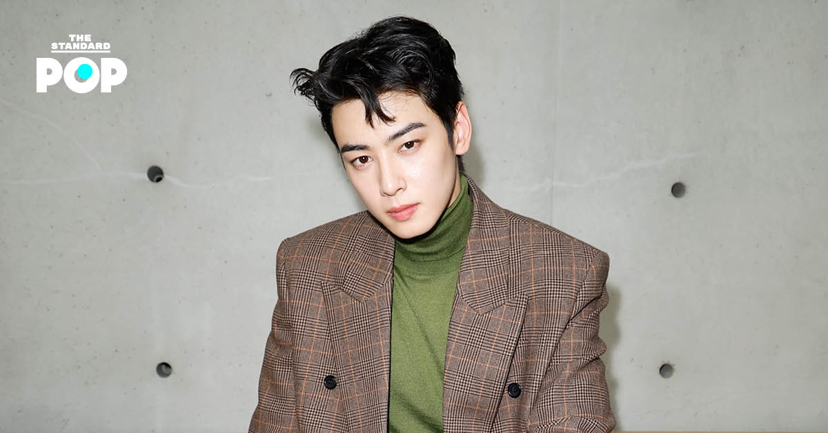ภาพ Cha Eun Woo ในงานแฟชั่นโชว์ Saint Laurent