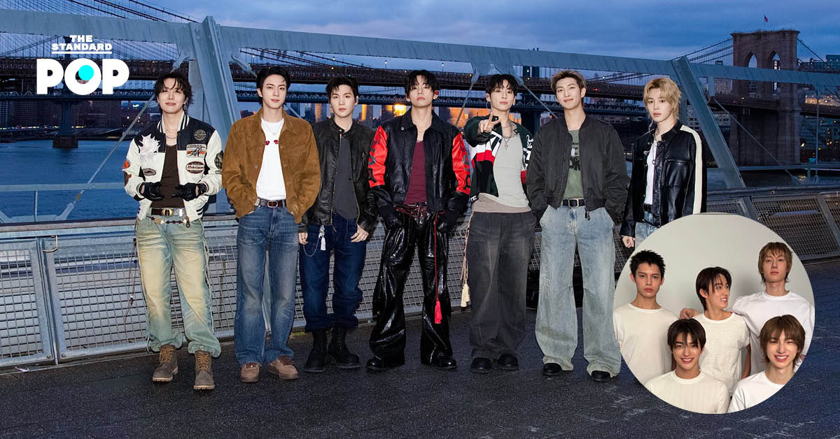 ภาพวง CORTIS และ BTS แสดงถึงมิตรภาพและความสัมพันธ์อันดีในวงการเพลง K-POP