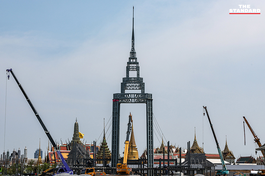 ซาบีดา ไทยเศรษฐ์ รมว.วัฒนธรรม ตรวจเยี่ยมความคืบหน้าการก่อสร้างพระเมรุมาศ ที่ท้องสนามหลวง 7