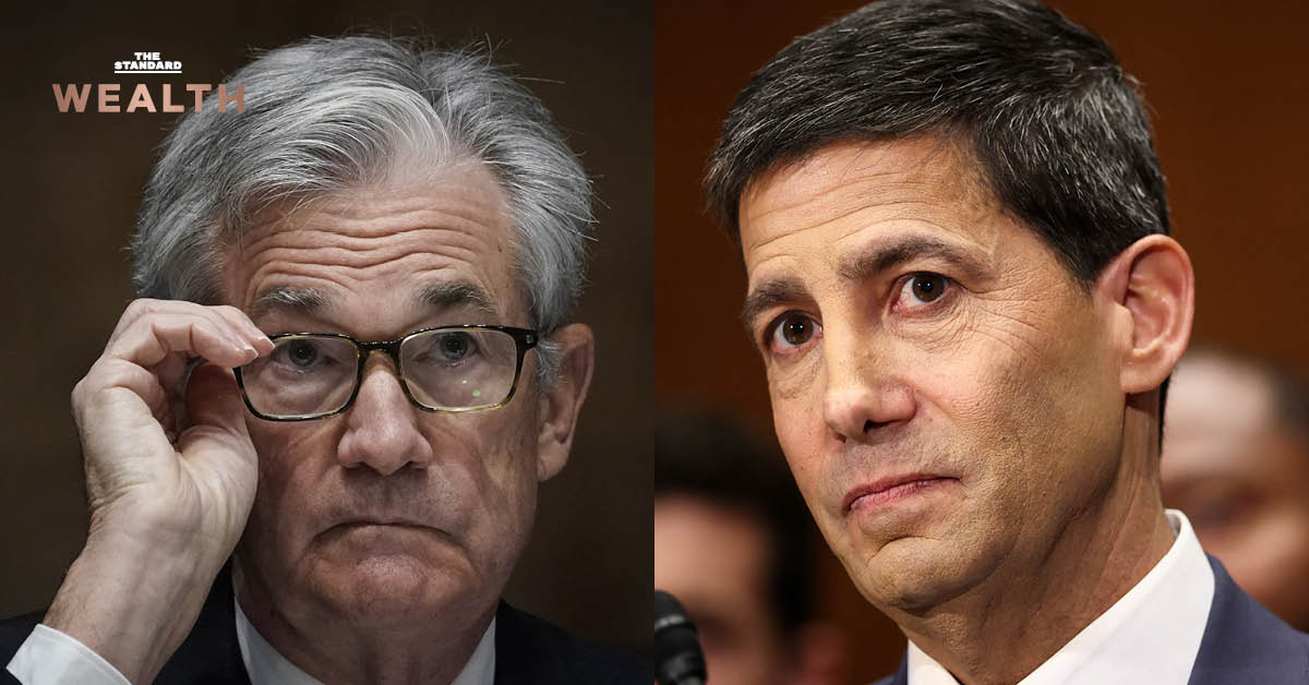 ภาพ เควิน วอร์ช และ เจอโรม พาวเวลล์ ในบริบทความตึงเครียดของ Fed หลังกระทรวงยุติธรรมสหรัฐฯ ยุติสอบสวน