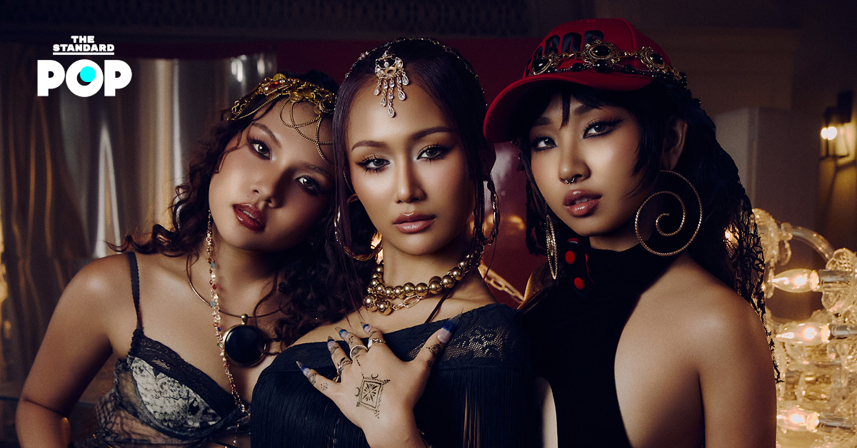 ภาพโปรโมตเพลง 'KARMA' ซิงเกิลใหม่ของ DREAMGALS ที่รวมตัว MILLI, GALCHANIE และ Flower.far