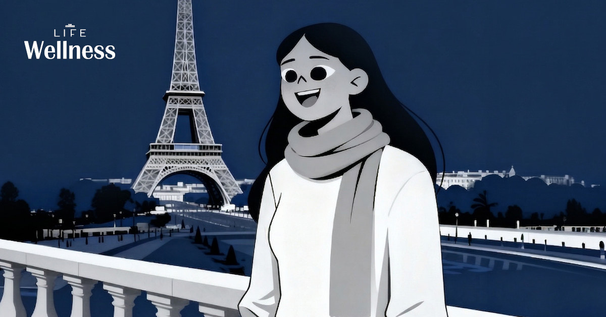 ภาพประกอบแนวคิด Joie de Vivre จากฝรั่งเศส สื่อถึงความสุขและความยินดีกับการใช้ชีวิตเรียบง่าย