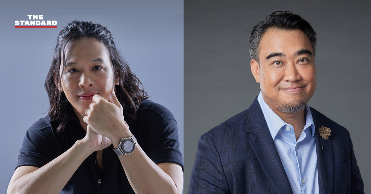 ภาพ โอม ปัณฑพล ประสารราชกิจ และ ภาวิต จิตรกร ประธานเจ้าหน้าที่บริหาร GMM Music หลังบรรลุข้อตกลงบริหารศิลปิน