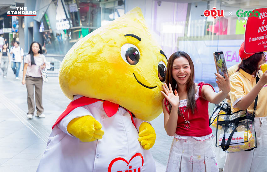 โลโก้ น้ำมันองุ่น และ Grab สื่อถึงความร่วมมือในการส่งมอบความใส่ใจและสุขภาพดีถึงหน้าบ้าน 3