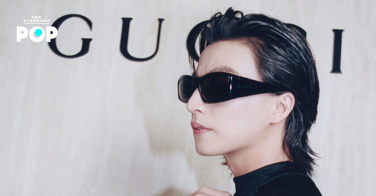 ภาพโลโก้ Gucci สื่อถึงความร่วมมือกับ Google ในการพัฒนาแว่นตาอัจฉริยะ