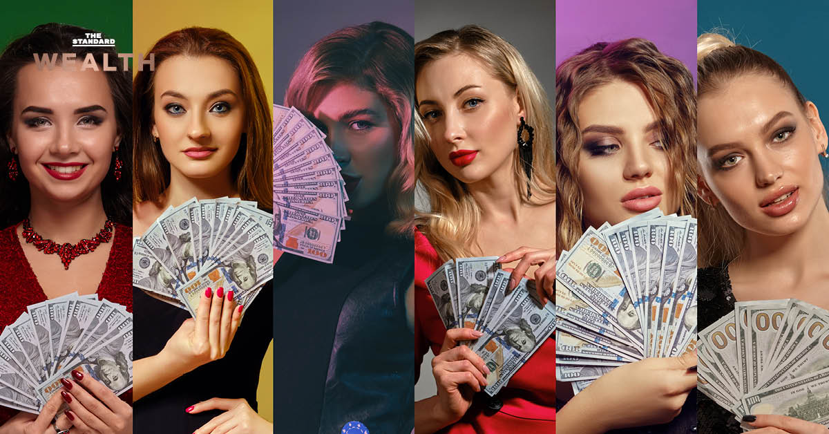 ภาพคอลลาจผู้หญิงหลากหลายเชื้อชาติ แต่งกายทันสมัย พร้อมเครื่องประดับ