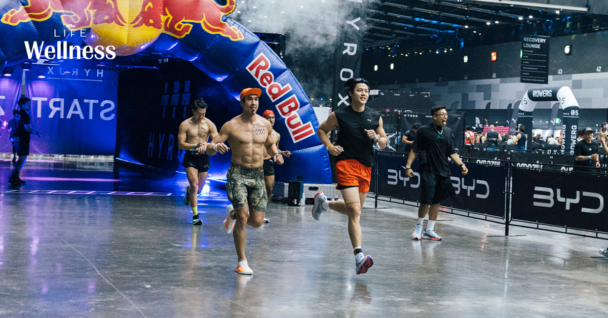 ภาพนักกีฬาเข้าร่วมการแข่งขันฟิตเนส HYROX Bangkok ที่ศูนย์การประชุมแห่งชาติสิริกิติ์