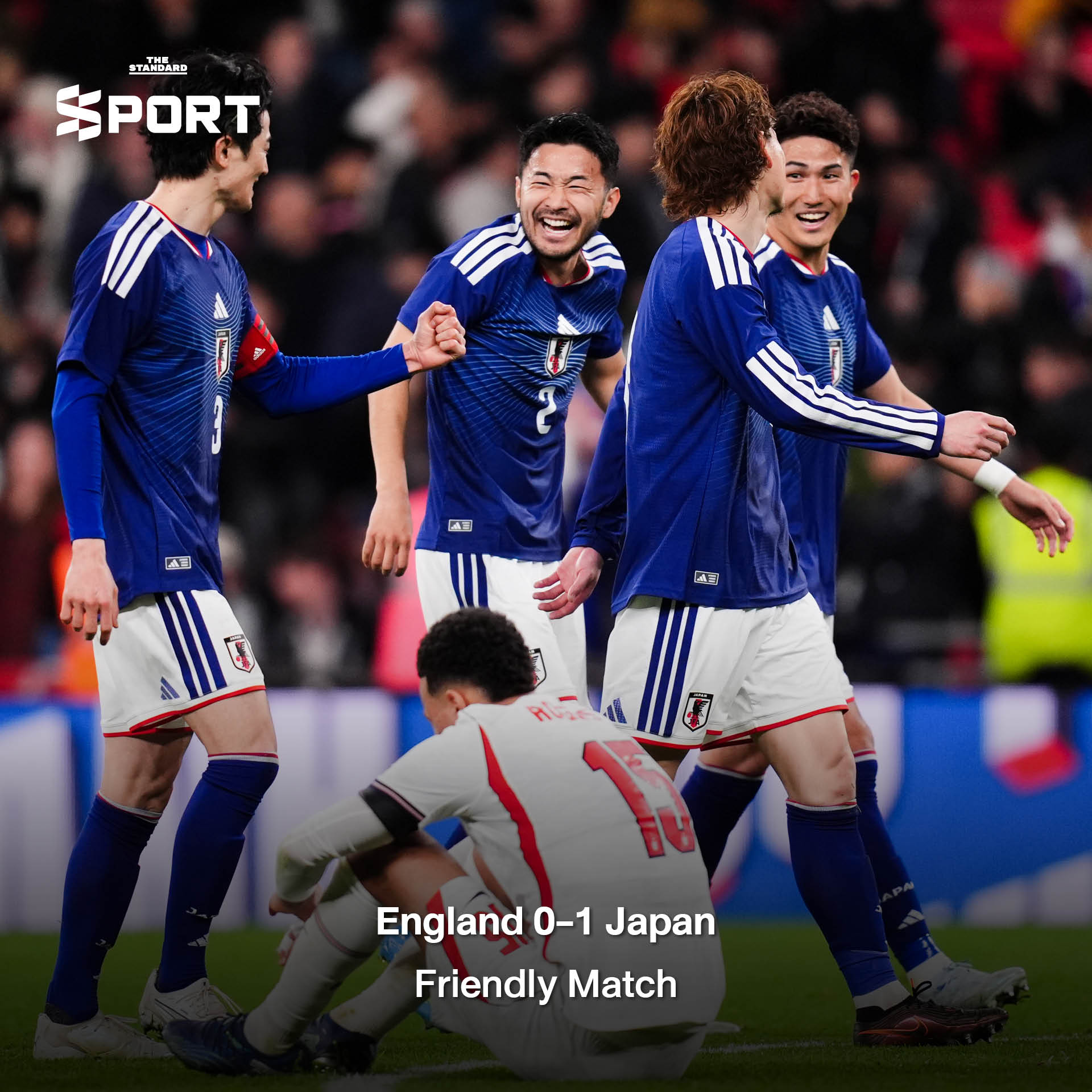 ภาพนักฟุตบอลทีมชาติญี่ปุ่น แสดงความดีใจ สื่อถึงฟอร์มการเล่นที่โดดเด่นและพร้อมลุ้นแชมป์โลก 2026 1