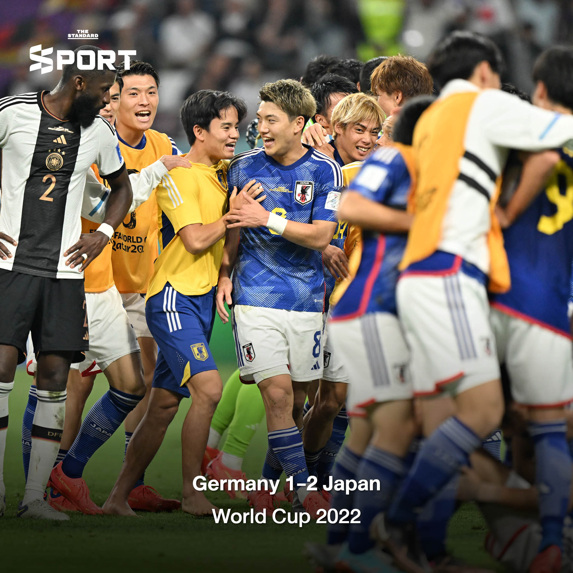 ภาพนักฟุตบอลทีมชาติญี่ปุ่น แสดงความดีใจ สื่อถึงฟอร์มการเล่นที่โดดเด่นและพร้อมลุ้นแชมป์โลก 2026 6