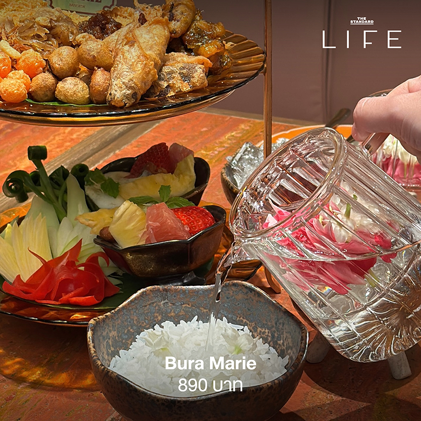 ข้าวแช่ อาหารไทยโบราณดับร้อน เสิร์ฟพร้อมเครื่องเคียงหลากหลายสีสัน 13