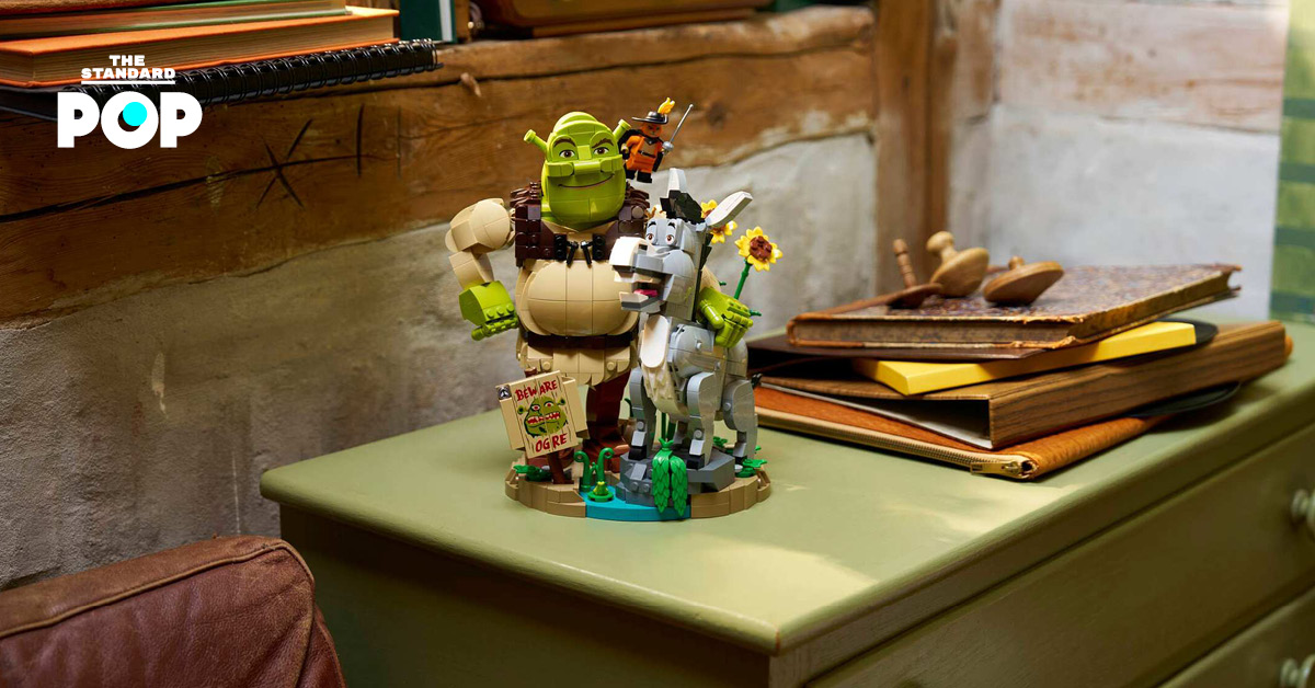 ภาพเซ็ตตัวต่อ LEGO คอลเล็กชั่น Shrek เพื่อฉลองครบรอบ 25 ปีของภาพยนตร์ Shrek