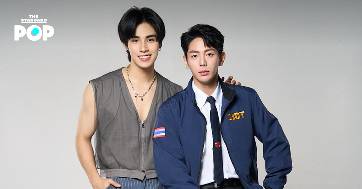 อัพ ภูมิพัฒน์ และ ภูมิ ภูริพันธ์ ในภาพโปรโมตซีรีส์ Love of Silom รักแห่งสีลม