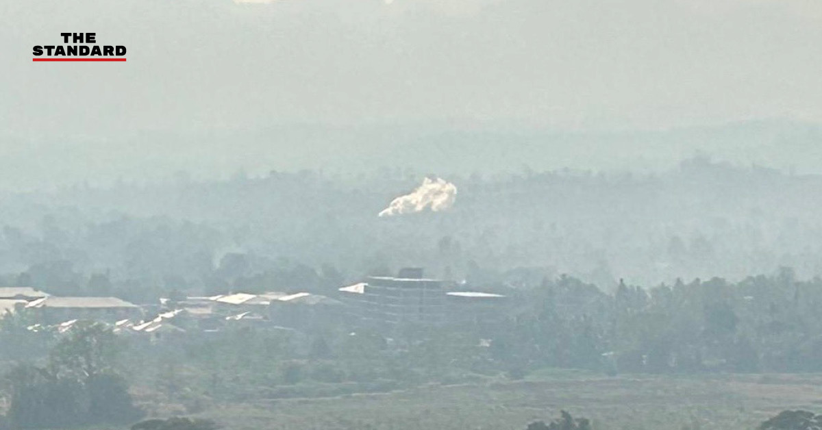 ภาพสถานการณ์กระสุนปืนจาก การสู้รบ ใน เมียนมา ตกฝั่งไทย อำเภอ แม่สอด จังหวัด ตาก