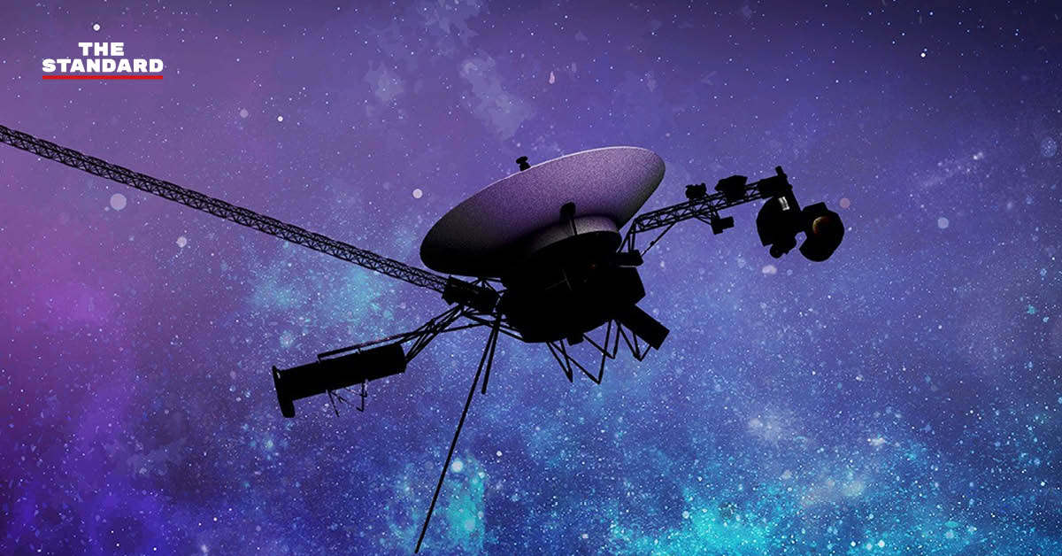 ภาพจำลองยาน Voyager 1 ในอวกาศ