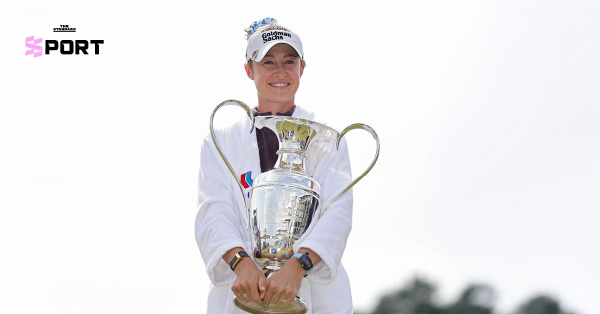 เนลลี คอร์ดา โปรกอล์ฟสาวชูถ้วยแชมป์ The Chevron Championship พร้อมขึ้นมือ 1 ของโลก