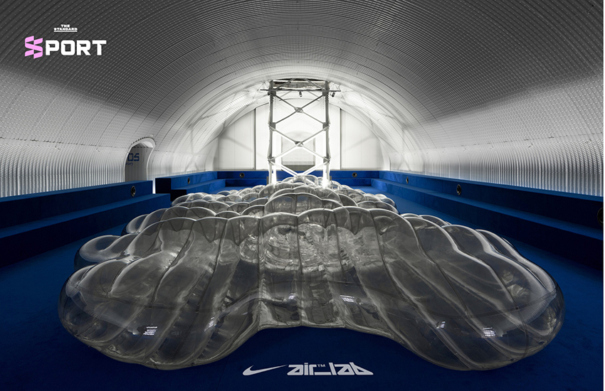 ภาพห้องทดลอง ‘Air Lab’ ของ Nike ที่จัดแสดงแนวคิดการออกแบบโดยใช้อากาศเป็นหัวใจ ในงาน Milan Design Week 2026 5