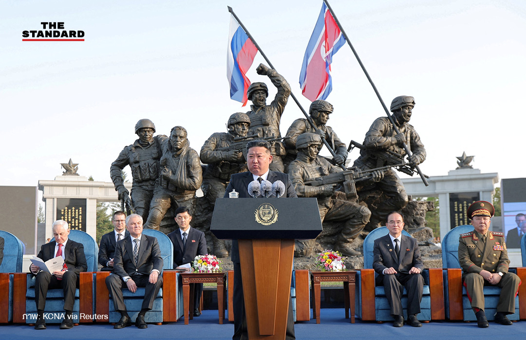 คิม จองอึน ผู้นำเกาหลีเหนือ ร่วมพิธีเปิดพิพิธภัณฑ์รำลึกทหาร เกาหลีเหนือ ที่เสียชีวิตในสงคราม ยูเครน ณ กรุงเปียงยาง 1