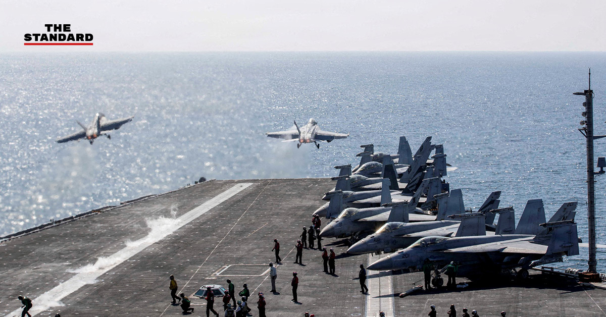 แฟ้มภาพเครื่องบินและกำลังพลของกองทัพสหรัฐฯ ในปฏิบัติการที่เกี่ยวข้องกับสงครามอิหร่าน