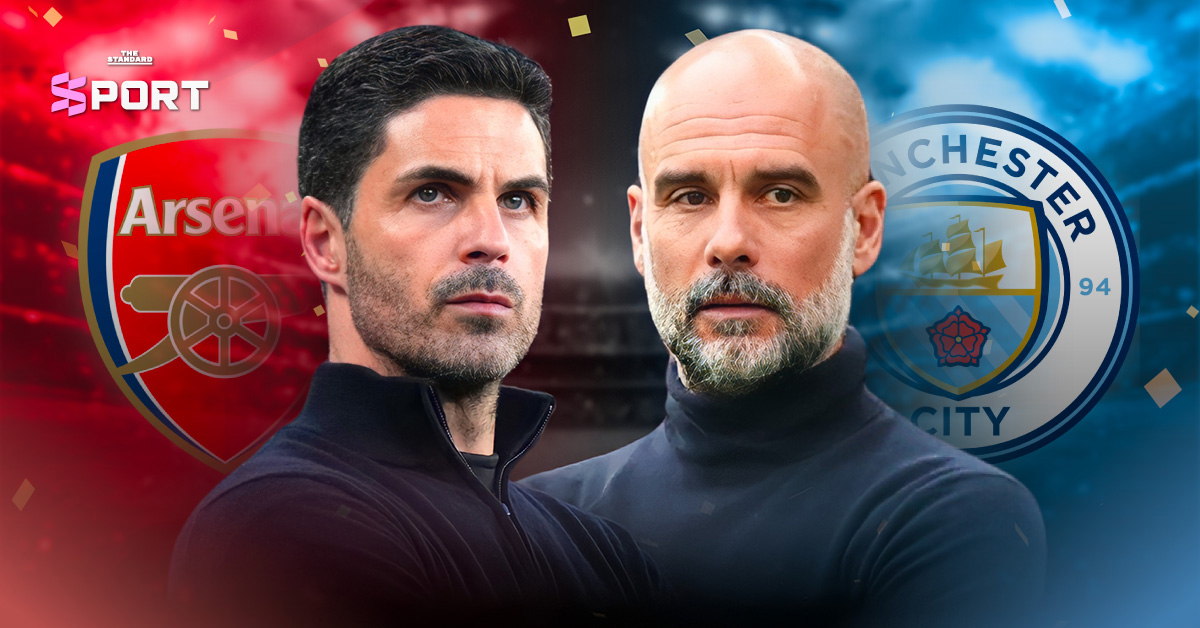 อินโฟกราฟิกเปรียบเทียบโปรแกรมการแข่งขันที่เหลืออยู่ของ อาร์เซนอล และ แมนฯ ซิตี เพื่อชิงแชมป์พรีเมียร์ลีก