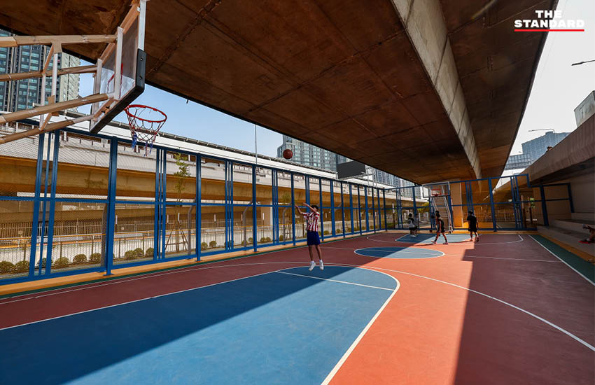 มุมสูงสวนสาธารณะใต้ทางยกระดับ ราชพฤกษ์-รัชดาฯ 6