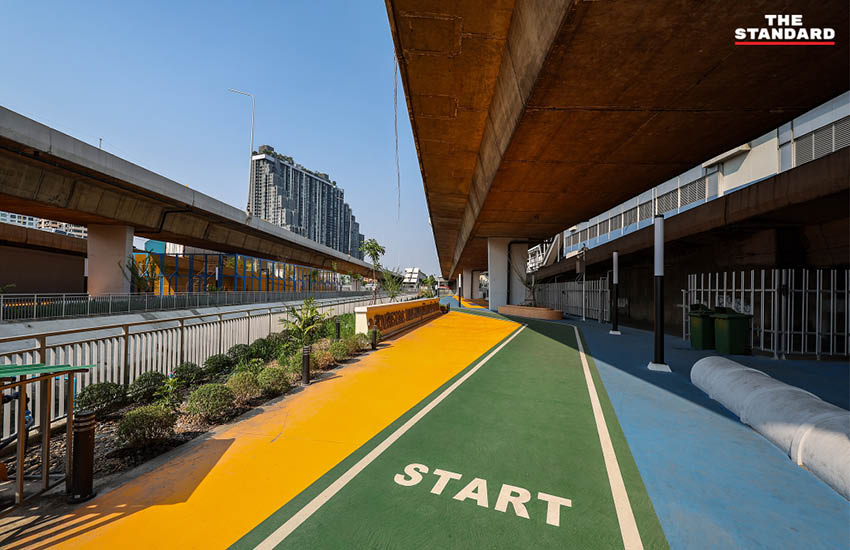 มุมสูงสวนสาธารณะใต้ทางยกระดับ ราชพฤกษ์-รัชดาฯ 7