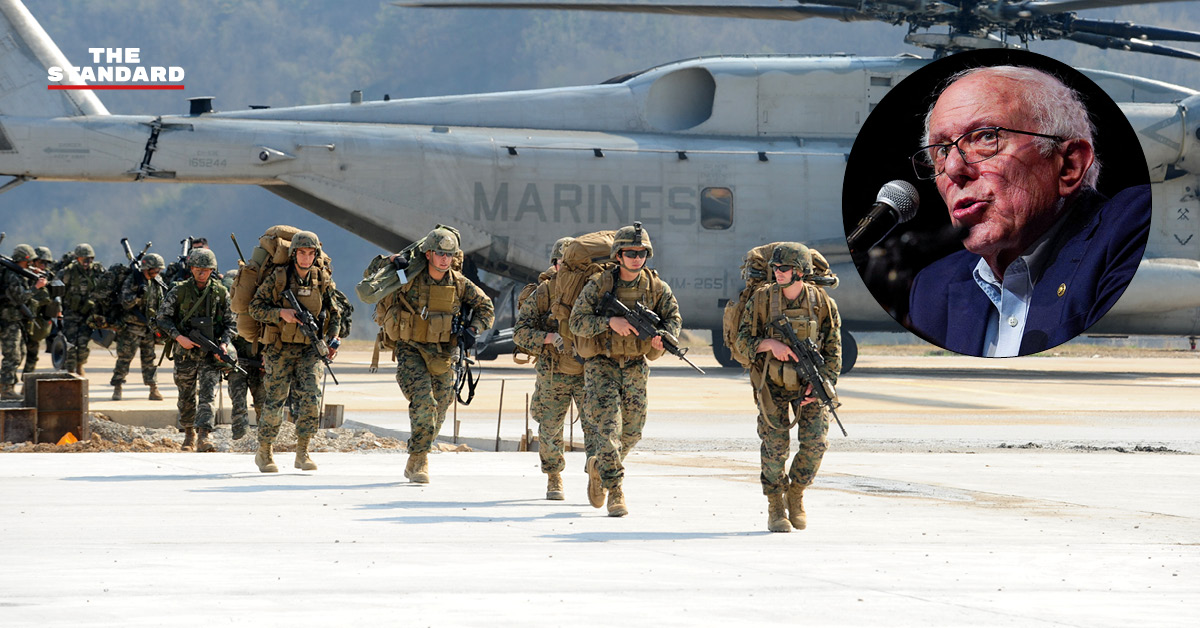 เบอร์นี แซนเดอร์ส วุฒิสมาชิกสหรัฐฯ และภาพทหารอิสราเอลประกอบ