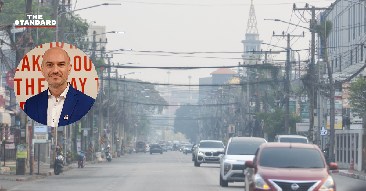 เด็กสวมหน้ากากอนามัยในท่ามกลางฝุ่น PM 2.5 สะท้อนวิกฤตมลพิษทางอากาศภาคเหนือ เรียกร้อง พ.ร.บ. อากาศสะอาด