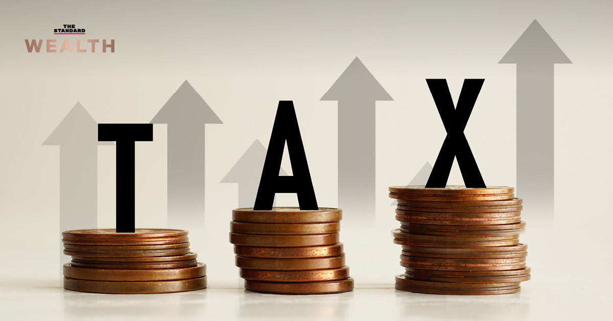 ภาพแสดงแนวคิดการเพิ่มภาษี พร้อมข้อสรุปข้อเสนอแนะ วุฒิสภา ปรับโครงสร้างภาษี ขึ้น VAT, ยื่นแบบทุกคน, เก็บภาษีขายหุ้นและทองคำ