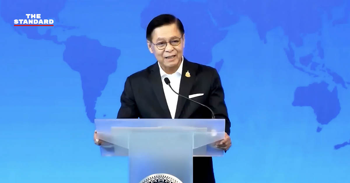 สีหศักดิ์ พวงเกตุแก้ว รองนายกรัฐมนตรีและรัฐมนตรีต่างประเทศ แถลงข่าวแสดงความยินดีต่อข้อตกลงหยุดยิงระหว่างสหรัฐฯ-อิหร่าน