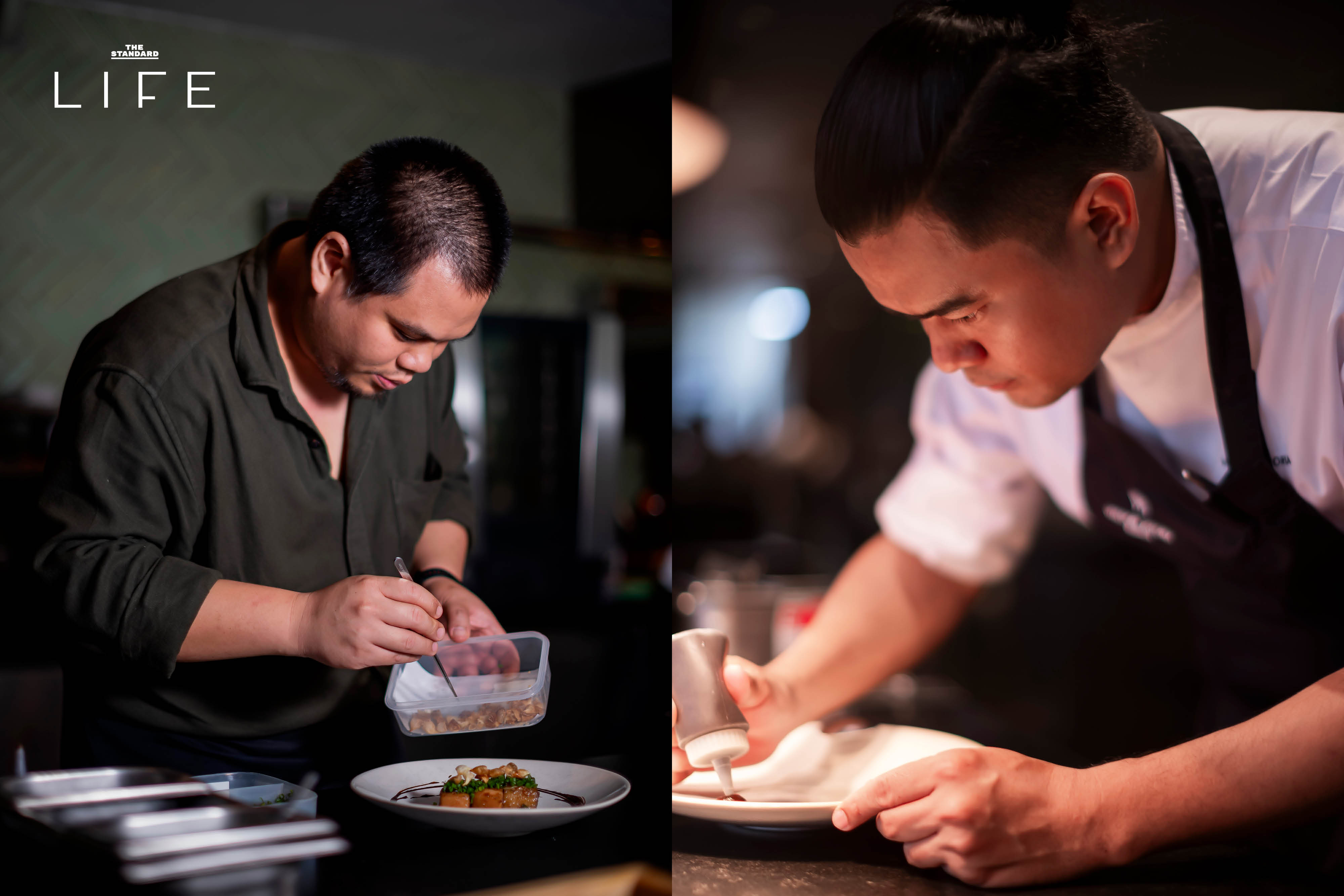 ภาพเชฟสองท่านกำลังอธิบายแนวคิด The Taste of Homecoming ที่เชื่อมโยงวัตถุดิบท้องถิ่นและรสมือแม่ 3