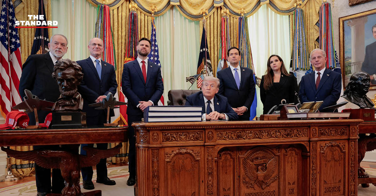 ภาพ โดนัลด์ ทรัมป์ แถลงการณ์การขยายเวลาหยุดยิงระหว่าง อิสราเอล และ เลบานอน