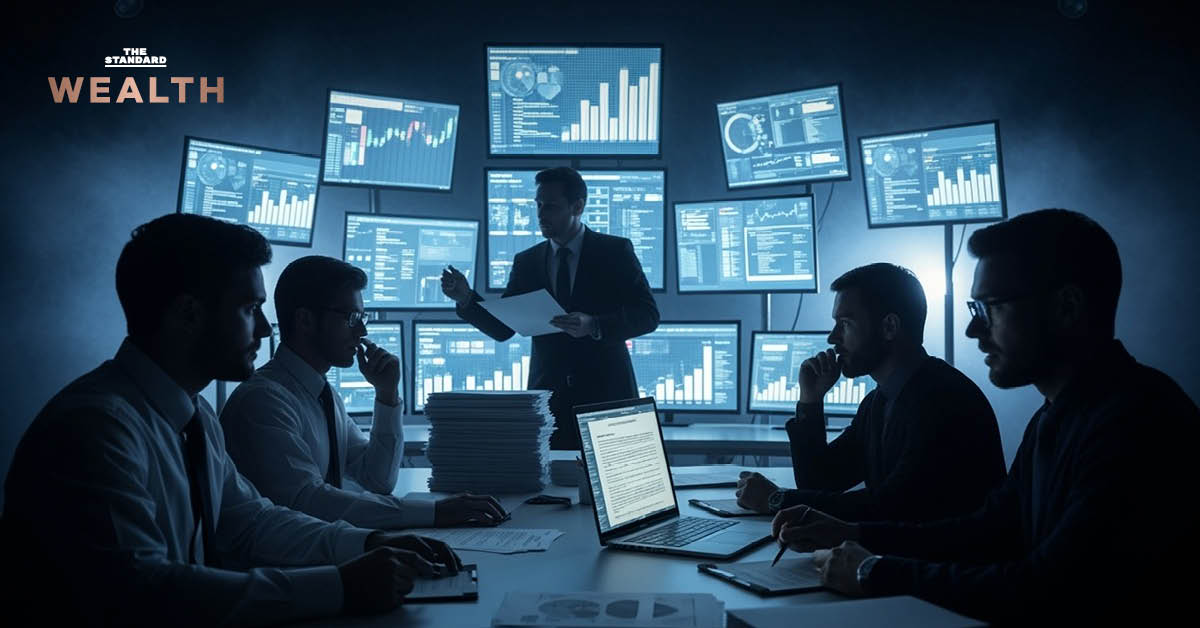 ภาพกราฟิกแสดงข้อความ กระทรวงการคลังสหรัฐฯ ประชุมบริษัทประกัน คุมเข้มความเสี่ยงลงทุน Private credit