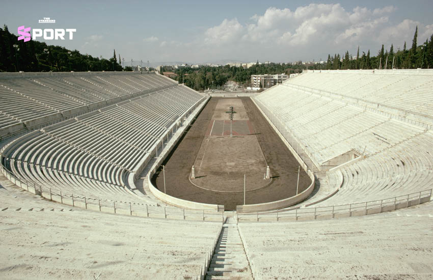 สนามกีฬาพานาธิเนอิก ใจกลางกรุงเอเธนส์ กรีซ สถานที่จัดแข่งขันมาราธอนชิงแชมป์โลก 1