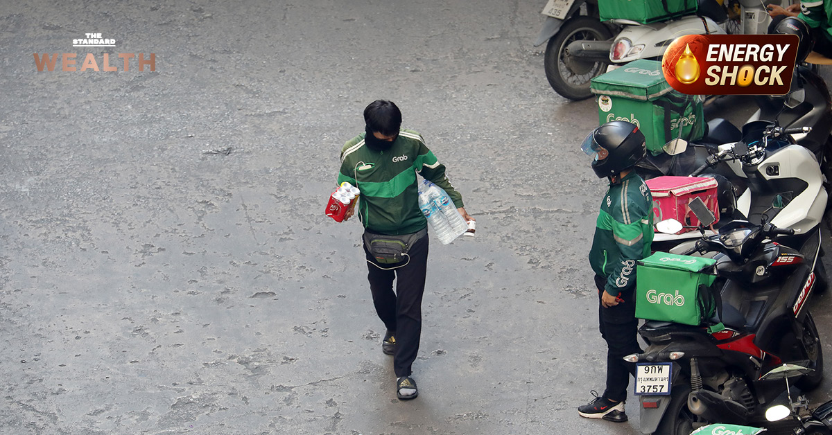 ภาพประกอบแสดงราคาน้ำมันโลกที่พุ่งสูงขึ้นและผลกระทบต่อรายได้ครัวเรือนและเศรษฐกิจไทย ตามรายงานของ World Bank