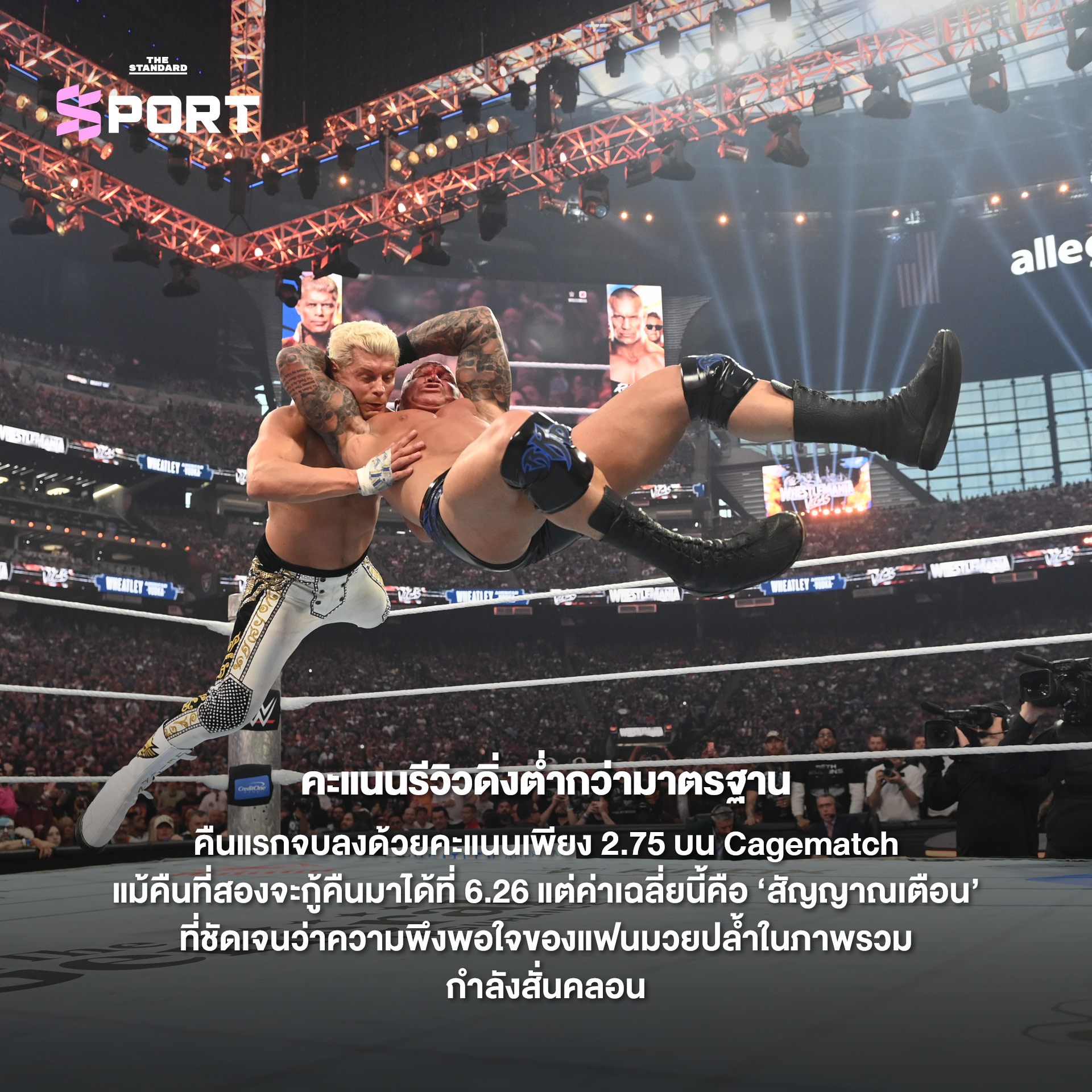 Roman Reigns นักมวยปล้ำฉลองชัยชนะในการแข่งขัน WrestleMania 42 สื่อถึงความจำเป็นในการปรับปรุงคุณภาพของโชว์ 4