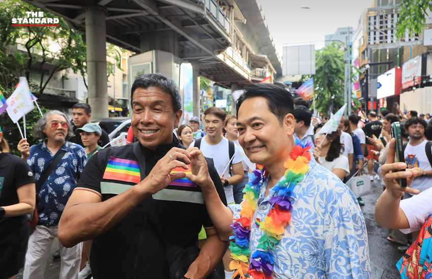 อนุชา บูรพชัยศรี ผู้สมัครผู้ว่าฯ กทม. พรรคประชาธิปัตย์ ร่วมเดินขบวน Bangkok Pride Parade 2026 2