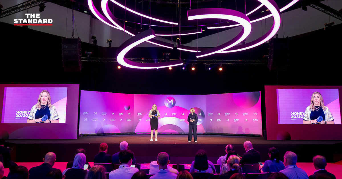 ภาพงาน Money20/20 Asia จัดขึ้นที่ กรุงเทพฯ ประเทศไทย แสดงถึงการเป็นผู้นำด้านฟินเทคและสังคมไร้เงินสด