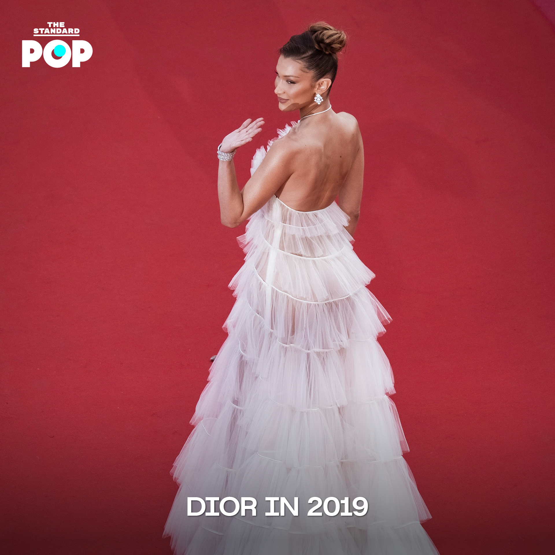 ภาพ Bella Hadid ในชุดเดรสไอคอนิกบนพรมแดงเทศกาลหนังเมืองคานส์ 4