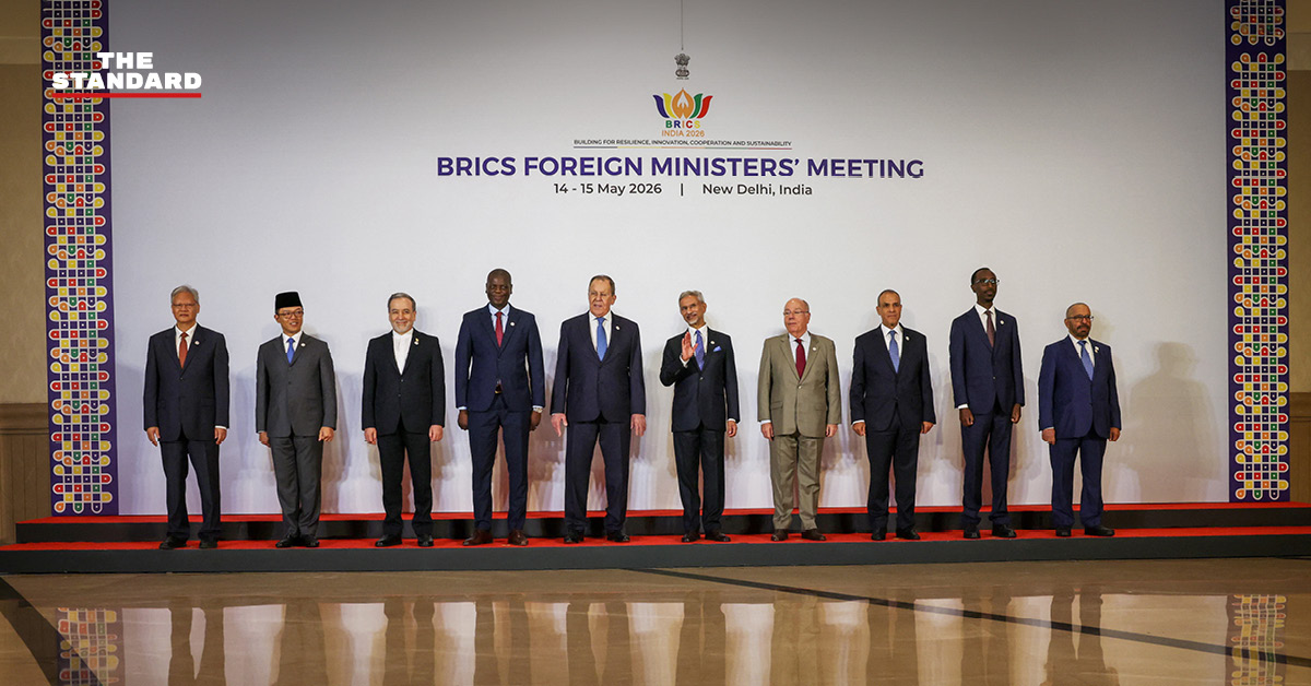 ภาพการประชุมรัฐมนตรีต่างประเทศกลุ่ม BRICS ที่กรุงนิวเดลี ประเทศอินเดีย