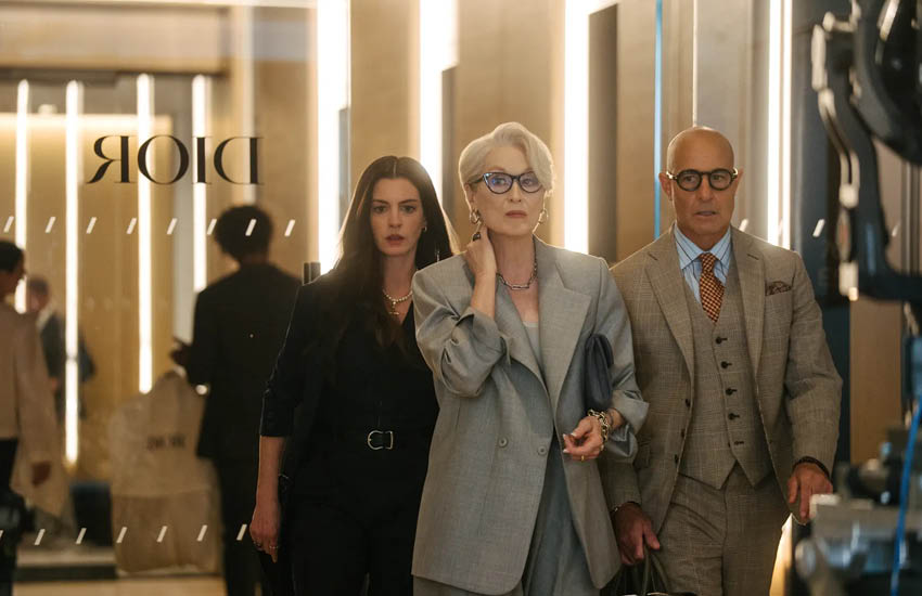 ภาพนักแสดงจากภาพยนตร์ The Devil Wears Prada 2 ได้แก่ Emily Blunt, Meryl Streep, Lady Gaga และ Anne Hathaway 3