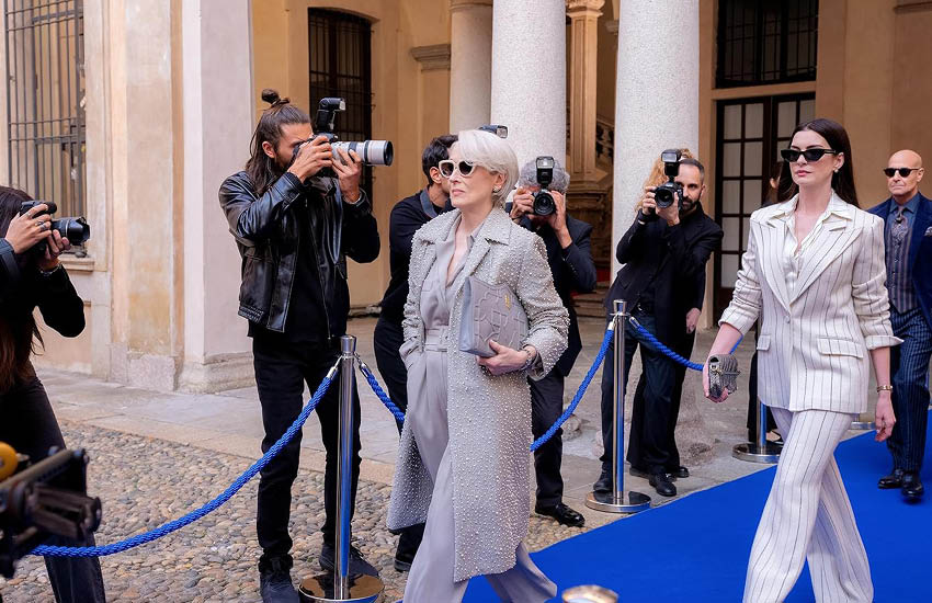 ภาพนักแสดงจากภาพยนตร์ The Devil Wears Prada 2 ได้แก่ Emily Blunt, Meryl Streep, Lady Gaga และ Anne Hathaway 5